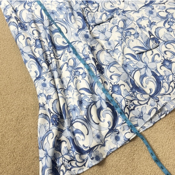 NWT Tahari Petite Hammered Satin Shirt Dress Faux Wrap Styling Long Sleeve Midi - Picture 12 of 16